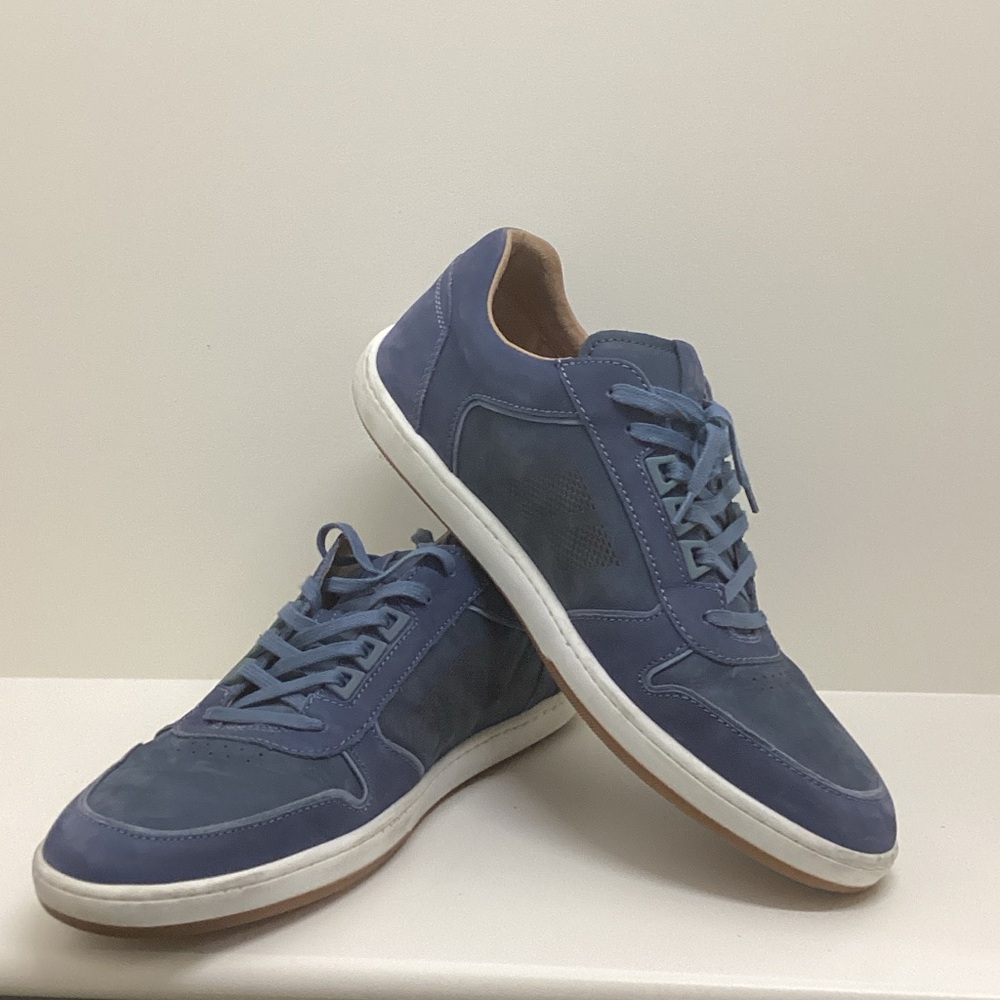 Men's Blue Leather Sneakers